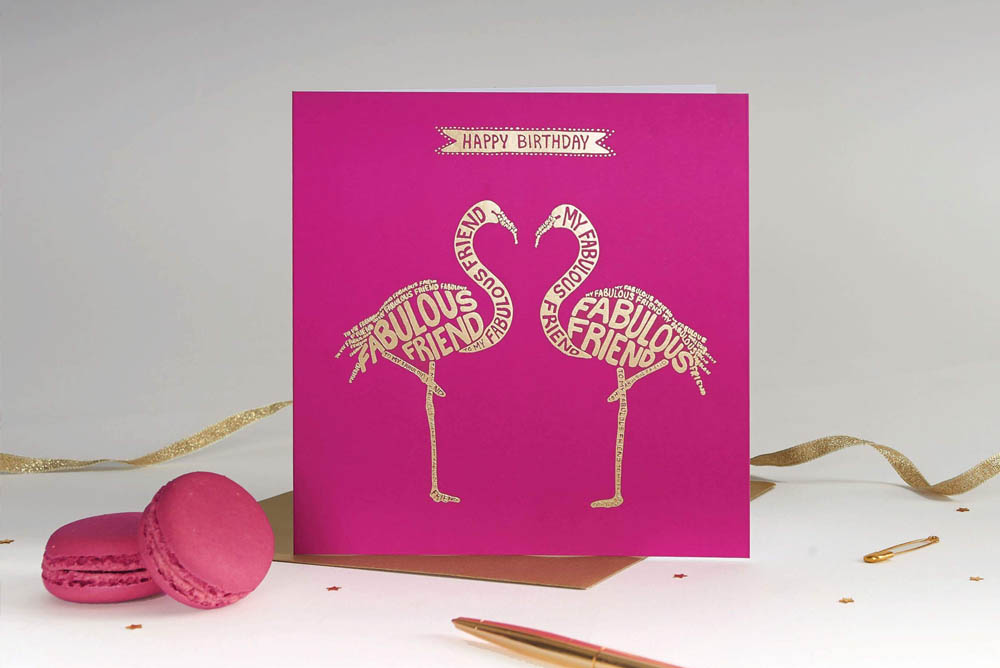Happy Birthday Friends Flamingo